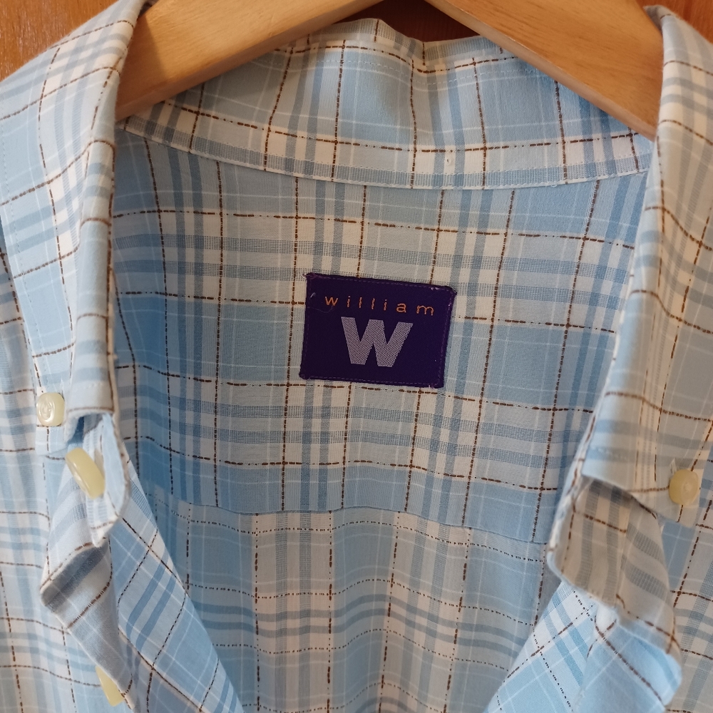 Men's Casual Hip Button Down Shirt by William W Size L